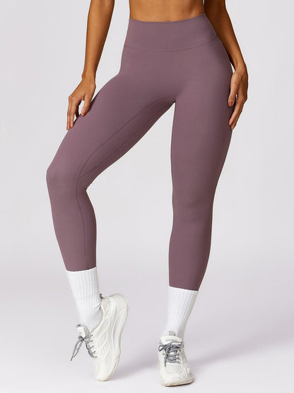 Quick-Dry Tight Yoga Pants, Fleece Waistband Abdominal Shaping High-Waisted Gymwear - image 12