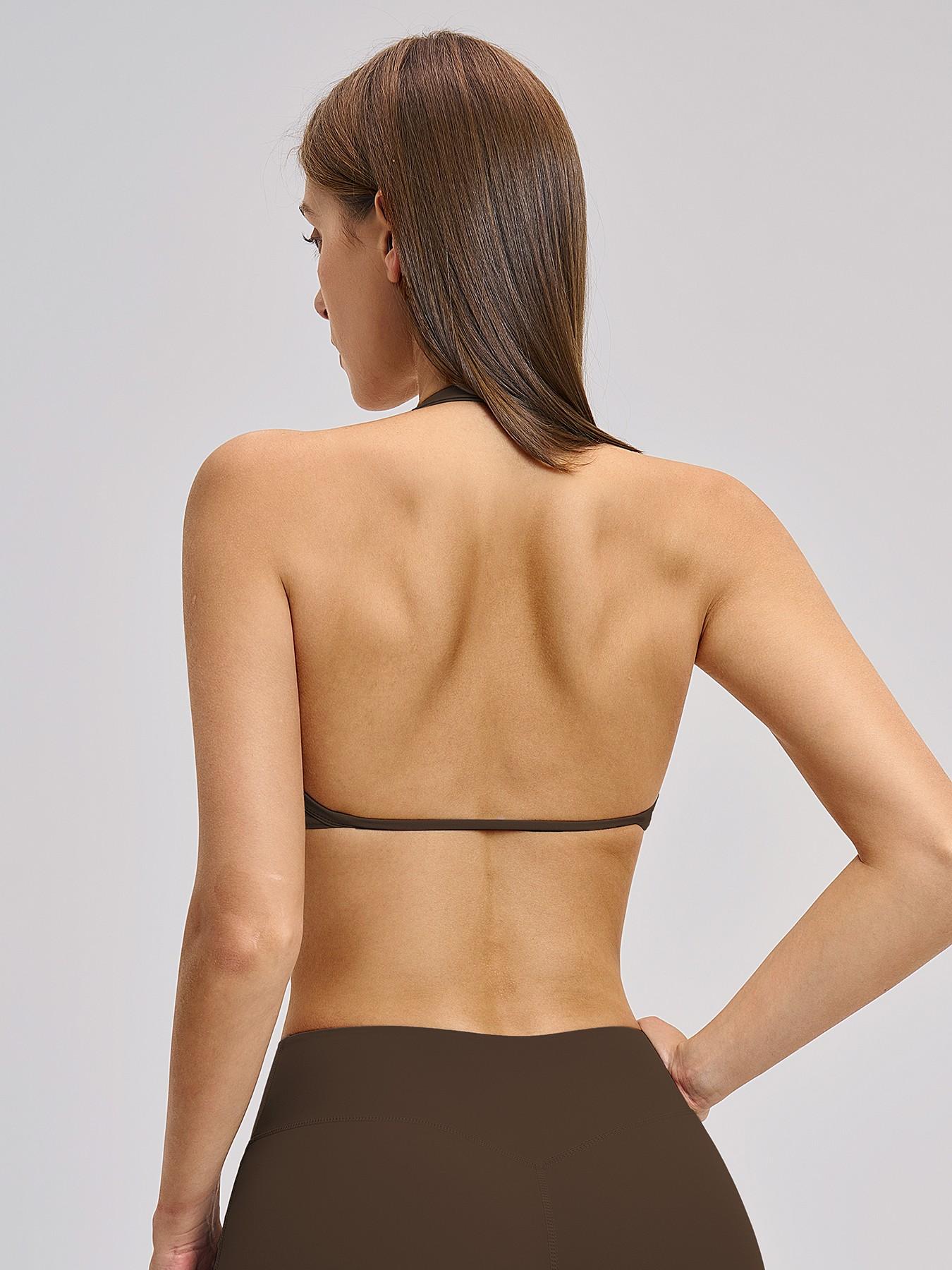 Cross-Border Plush Halter Sports Bra, Hollow Back Yoga Innerwear - image 11