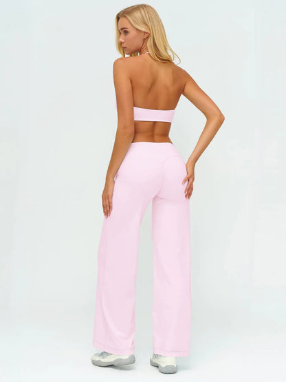 Women's Summer Outdoor Yoga Set, Slim Fit Backless Design - image 9