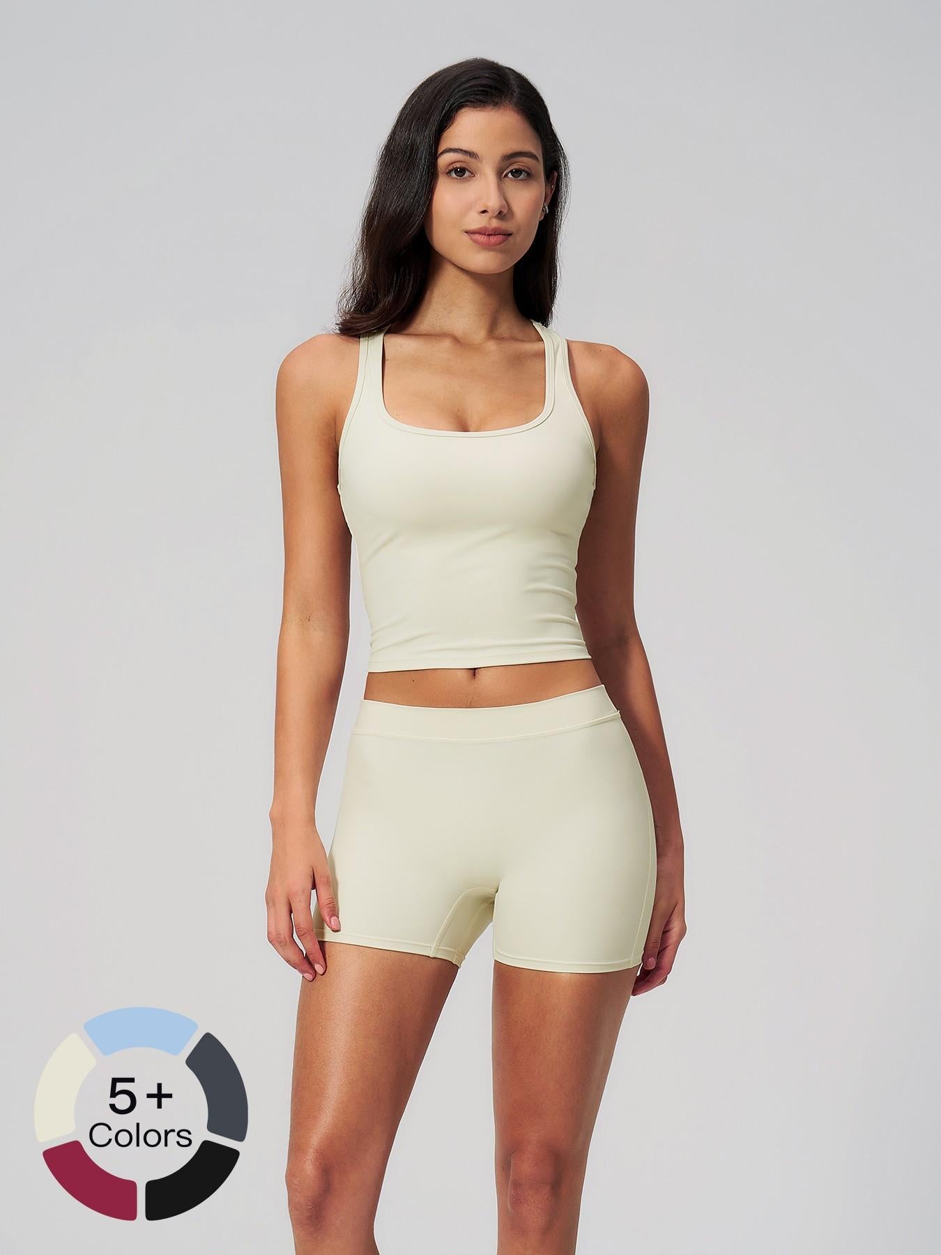 Women's Yoga Set, Fleece Square Neck Backless Outerwear - image 19