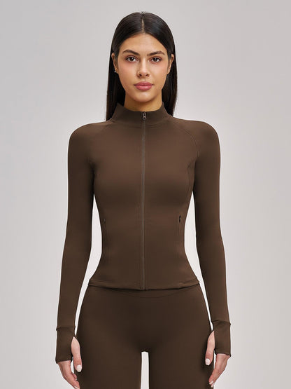Women's Long Sleeve Yoga Jacket, Sports Outerwear - image 11