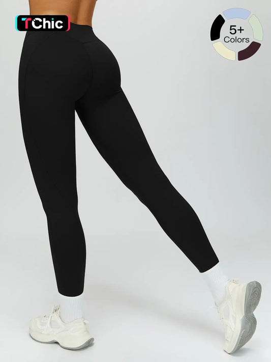 Cross High-Waisted Yoga Pants, Seamless Tight-Fitting Gym Wear