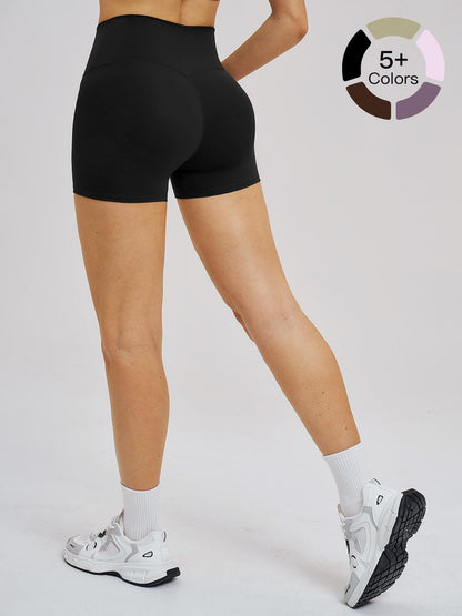 Cross Waist Yoga Shorts, Tight Fit Fleece Fitness Short Pants - image 17