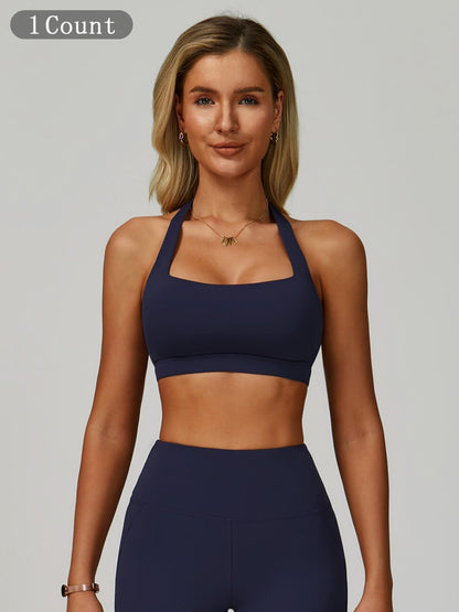 Summer Halter Cloudy Yoga Bra, Hollow Back Yoga Top - image 20