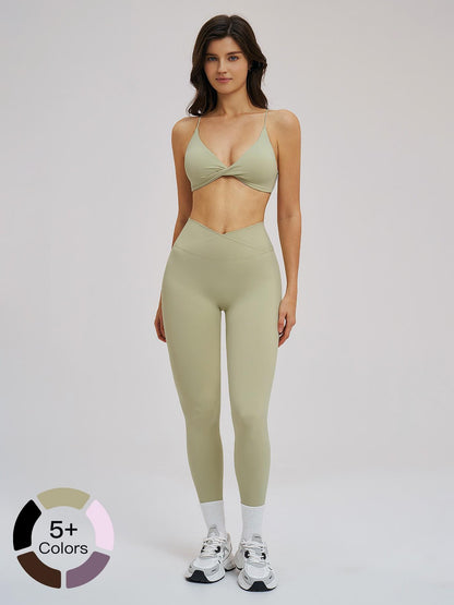 Cross-Border Yoga Set, Fleece-Lined Thin Strap Back Support Tight Fit - image 19
