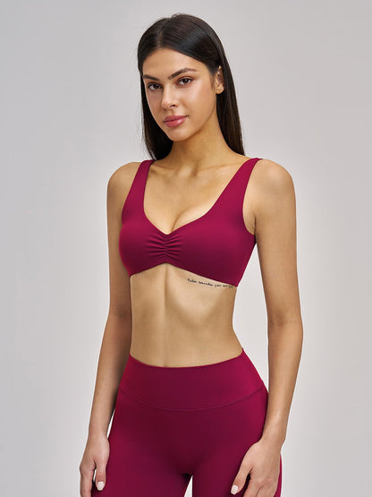 Sexy Backless Yoga Bra, Gathered Sports Running Fitness Underwear - image 12
