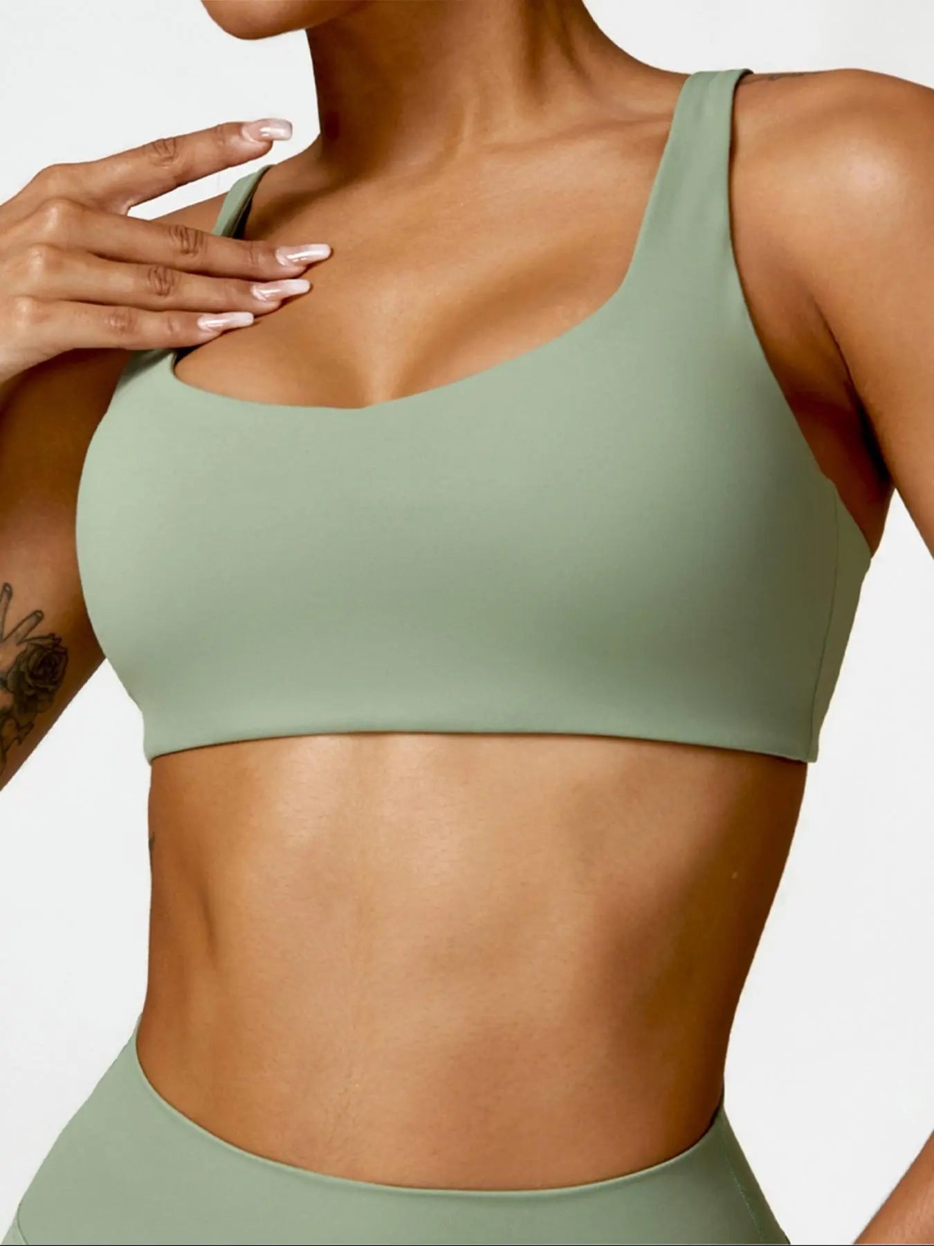 Women's Solid Backless Sports Bra, Quick Drying Breathable Comfortable Wireless Workout Yoga Bra - image 3
