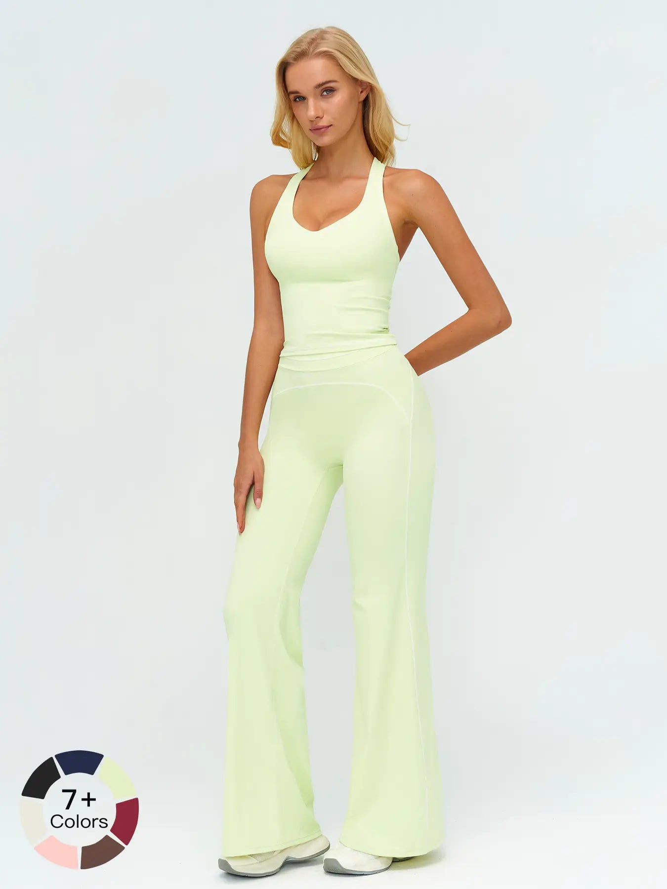 Women's Yoga Set with Dual Shoulder Straps, High-End Feel Sportswear