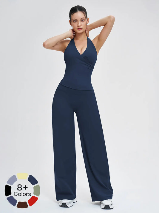 Women's Yoga Set, Medium Backless Tight-Fitting Design