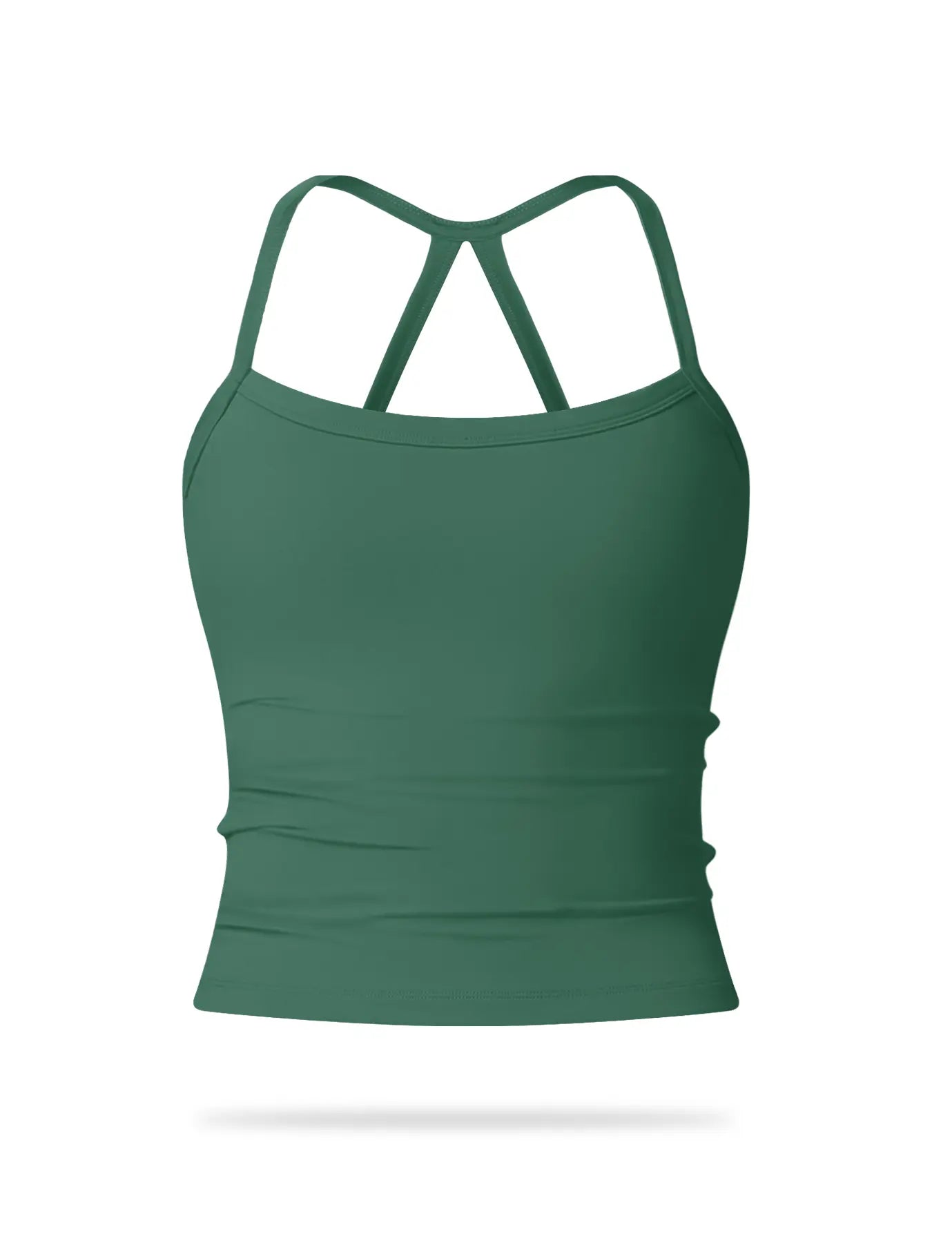 Women's Solid Backless Sports Cami Top, Quick Drying Breathable Sports Cami Top
