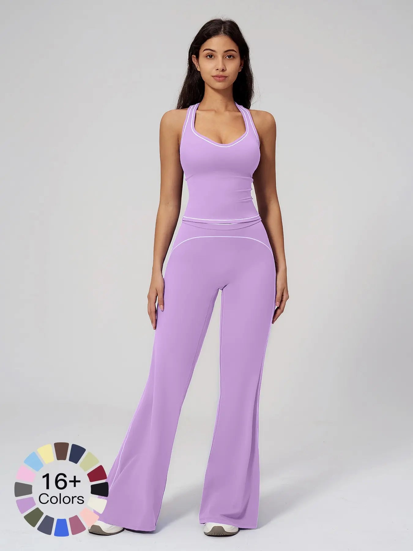 Women's Yoga Set with Dual Shoulder Straps, High-End Feel Sportswear - image 9