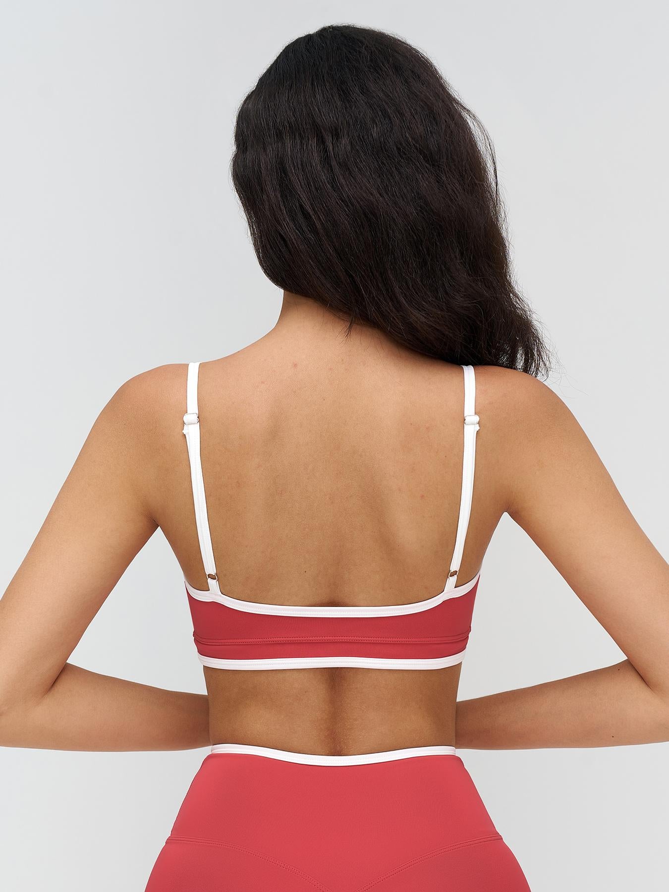 Women's Colorblock Yoga Bralette, Dual Shoulder Straps Design - image 13
