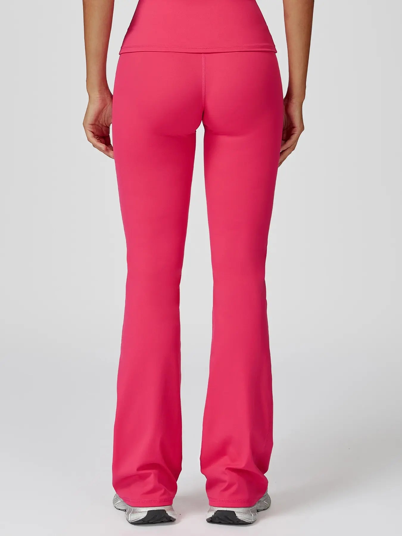 High Waist Yoga Pants, Fitted Wide Leg Bell Bottoms - image 3