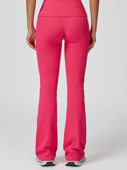 High Waist Yoga Pants, Fitted Wide Leg Bell Bottoms - image 3