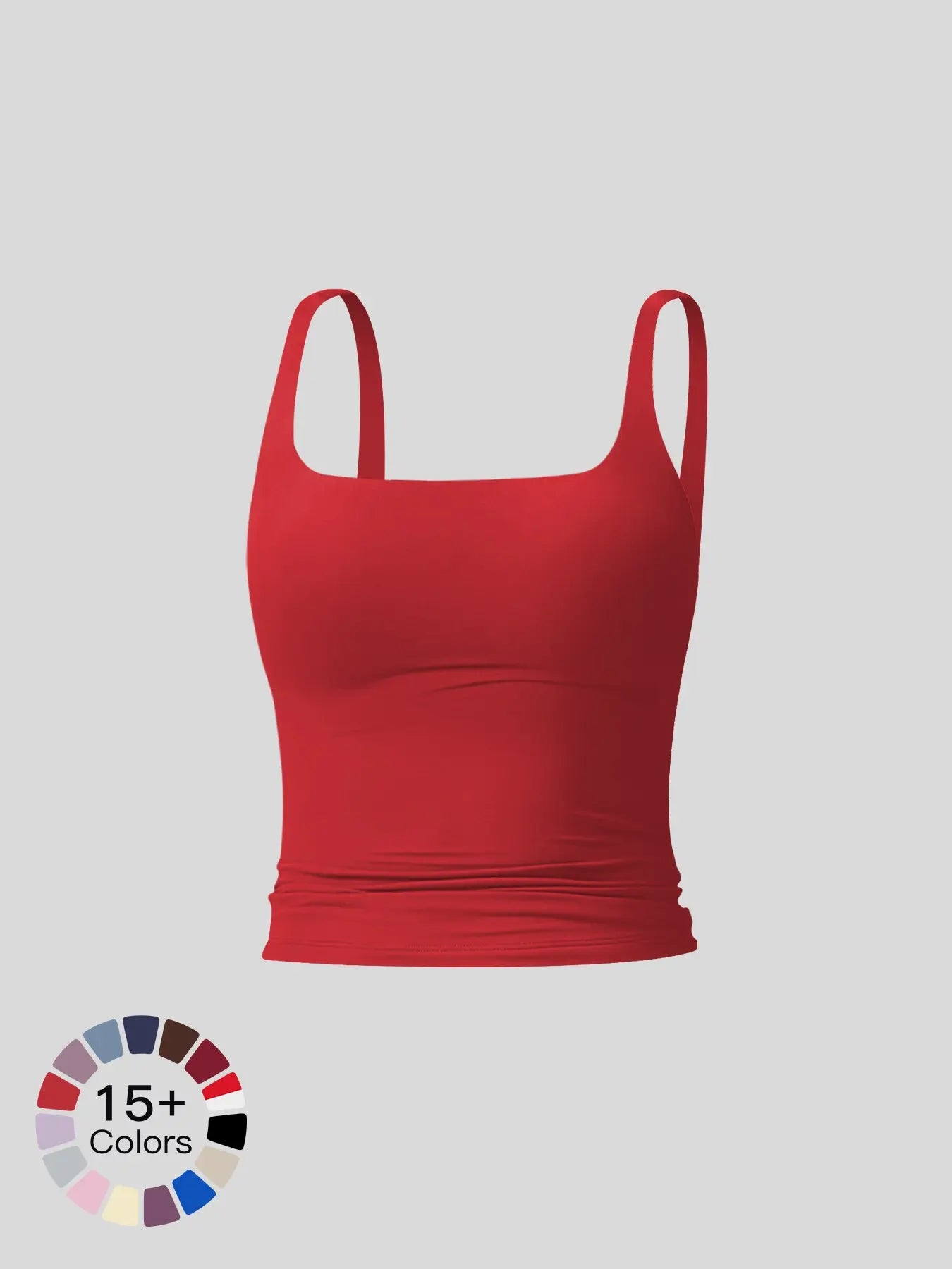 Women's Solid Color Sports Tank Top for Yoga & Gym