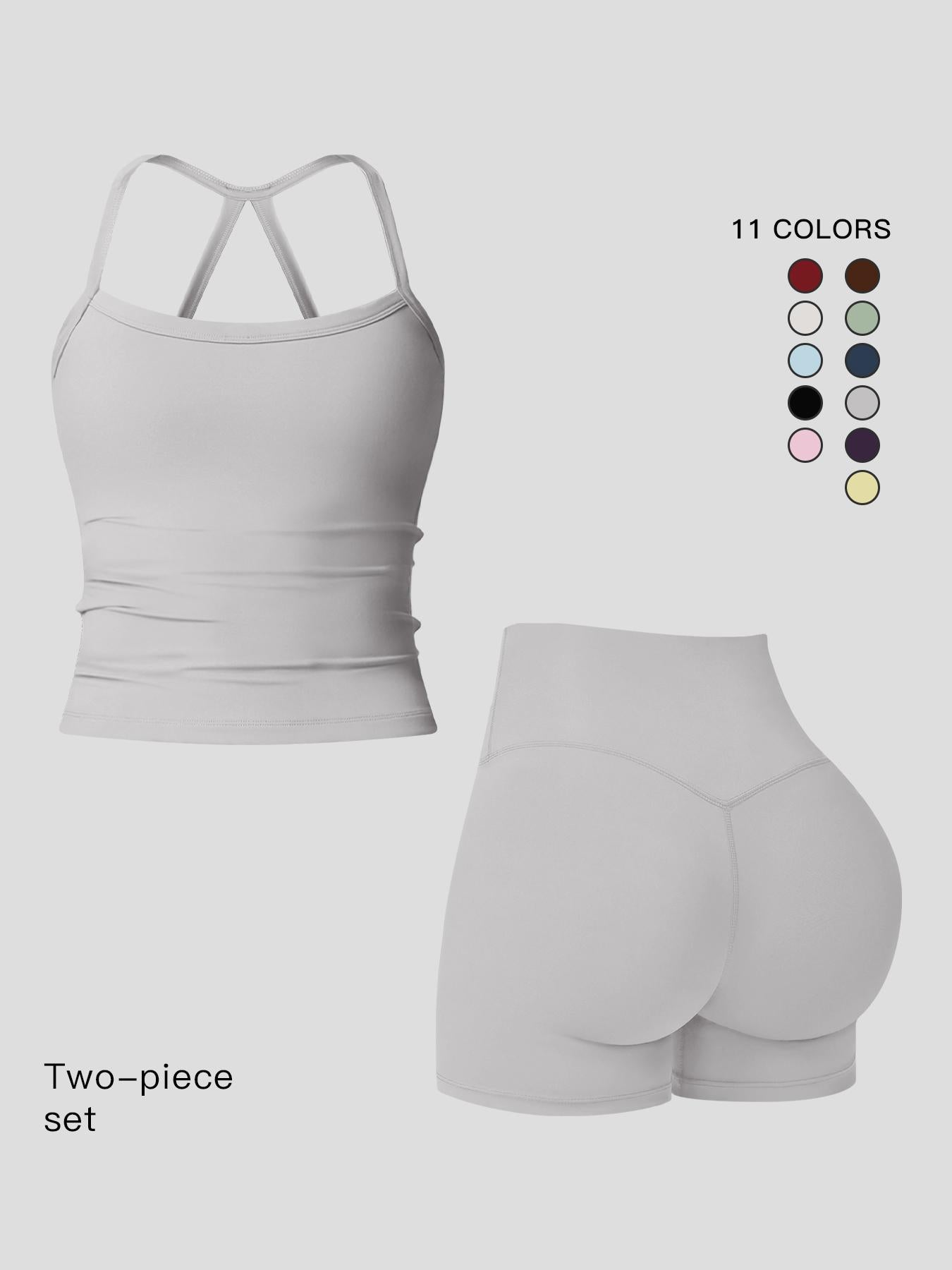 Women's Quick-Dry Yoga Set, Tight-Fitting Fleece Lined Activewear - image 24