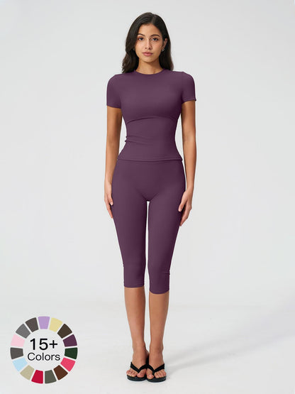 Breathable Tight Yoga Set, High Waist Quick-Dry Fitness Wear - image 25