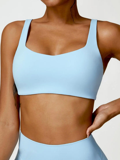 Women's Solid Backless Sports Bra, Quick Drying Breathable Comfortable Wireless Workout Yoga Bra - image 2