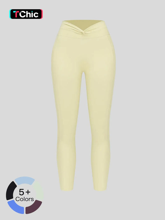 Cross High-Waisted Yoga Pants, Seamless Tight-Fitting Gym Wear