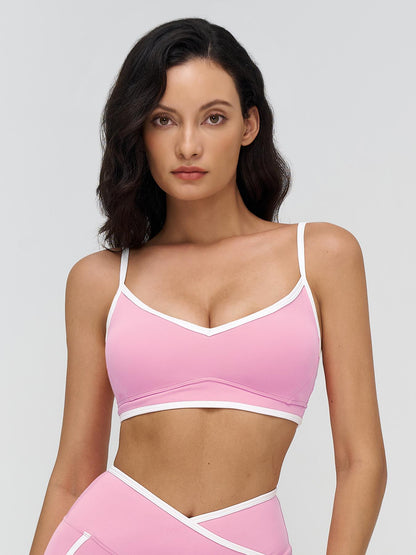 Women's Colorblock Yoga Bralette, Dual Shoulder Straps Design - image 10