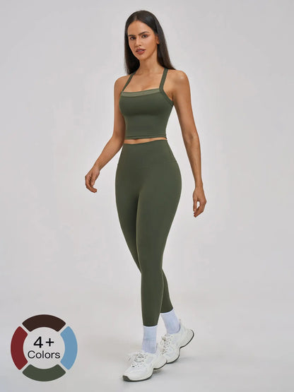 Cross-Back Sportswear Set, Quick-Dry Running & Fitness - image 7