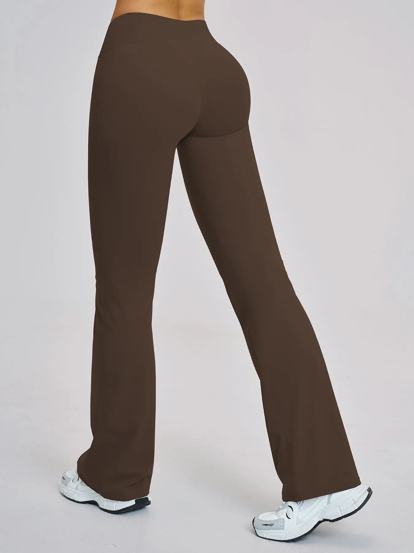 High Waist Yoga Pants, Fitted Wide Leg Bell Bottoms - image 8