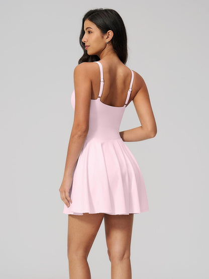 Yoga Sports Tennis Athletic Dress with Side Pockets, Anti-Exposure Quick-Dry Breathable Running… - image 13