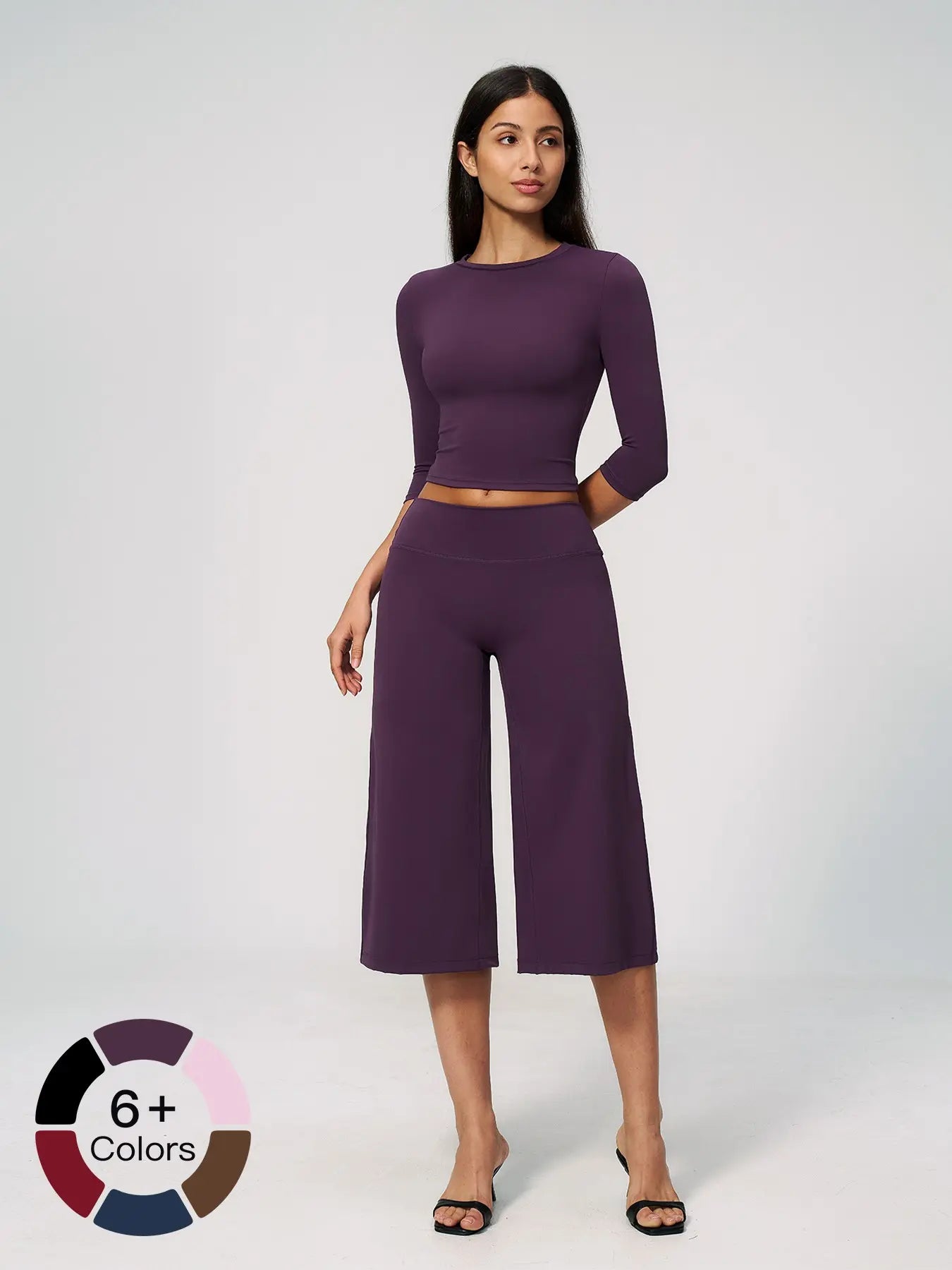 Cross-Border Yoga Set for Women, High Waist Butt Lifting Casual Outdoor Fitness Running Sports… - image 3