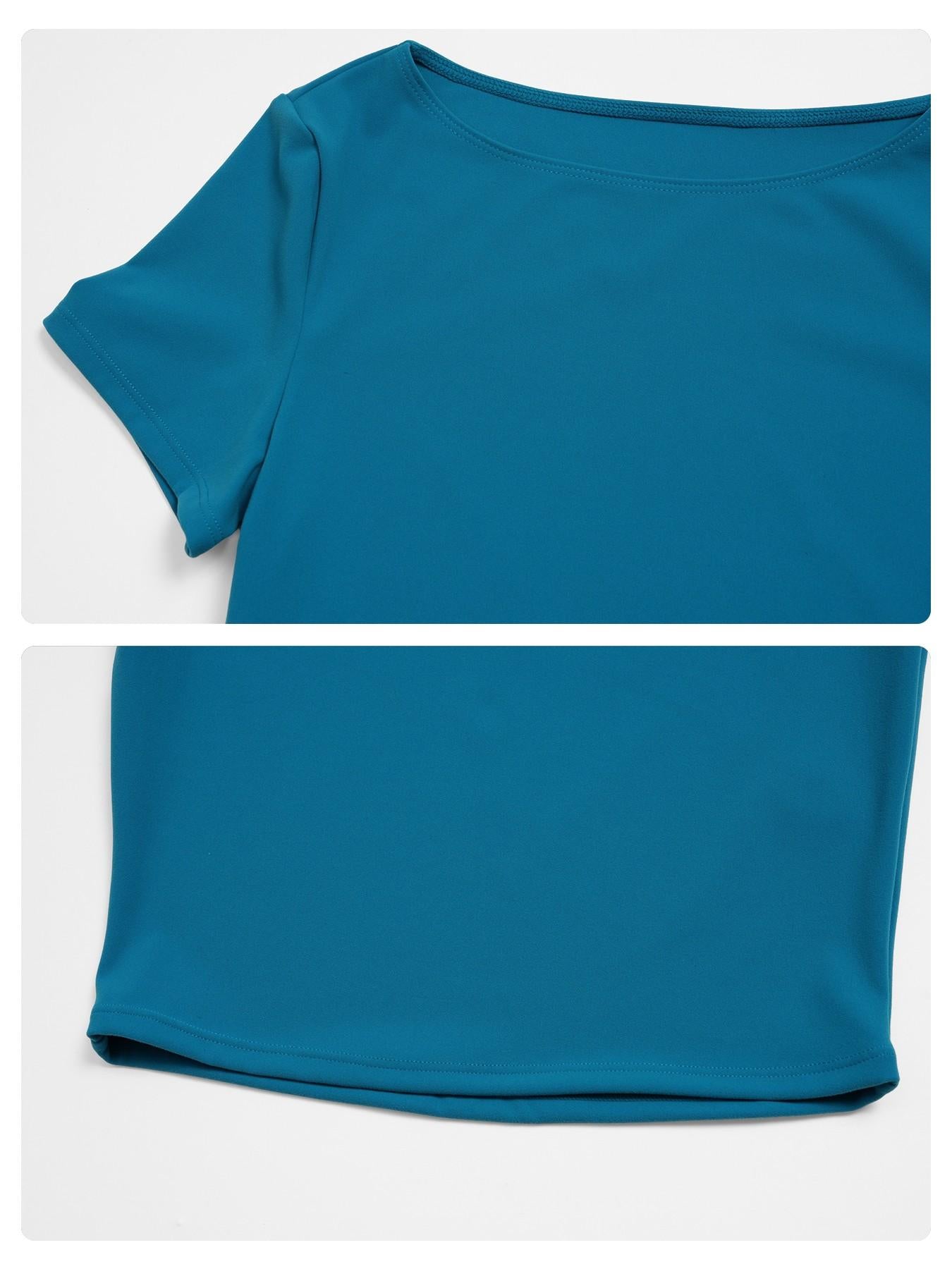 Creamy Soft Quick-Dry T-Shirt Set, High-Waisted Fitness - image 17