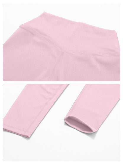 Autumn Winter Fleece Back Yoga Set, High Waist Tight Fit Long Sleeve Workout Clothes - image 16