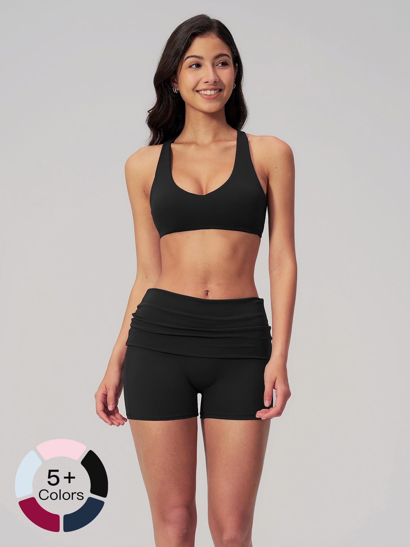 Women's Summer Cross Back Yoga Set, Two-Piece Outdoor Fitness Wear - image 19