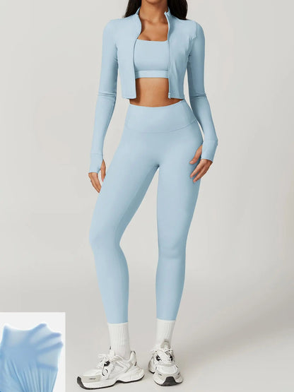 Women's Criss Cross Crop Tank & High Waist Leggings Set