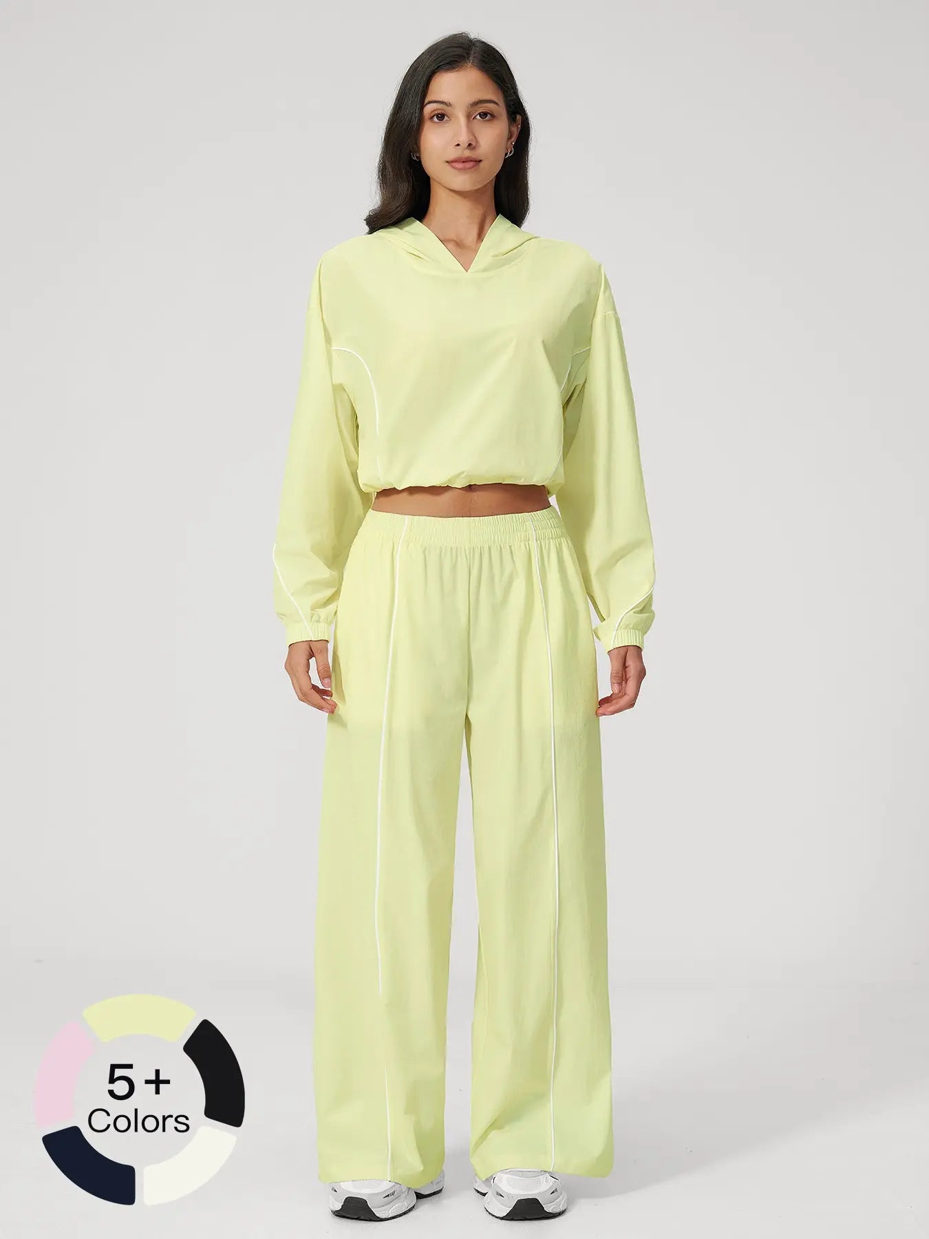 Outdoor Sun Protection Set for Women, UV-Blocking Quick-Dry Hooded Sports Wear