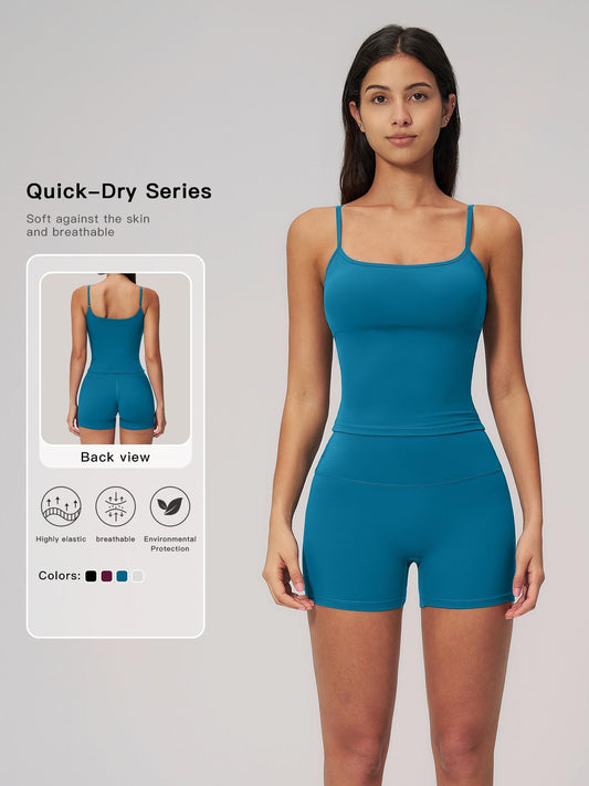 Creamy Soft Shockproof Sports Tank Top Set, High Waist Butt Lifting Fitness Wear - image 11