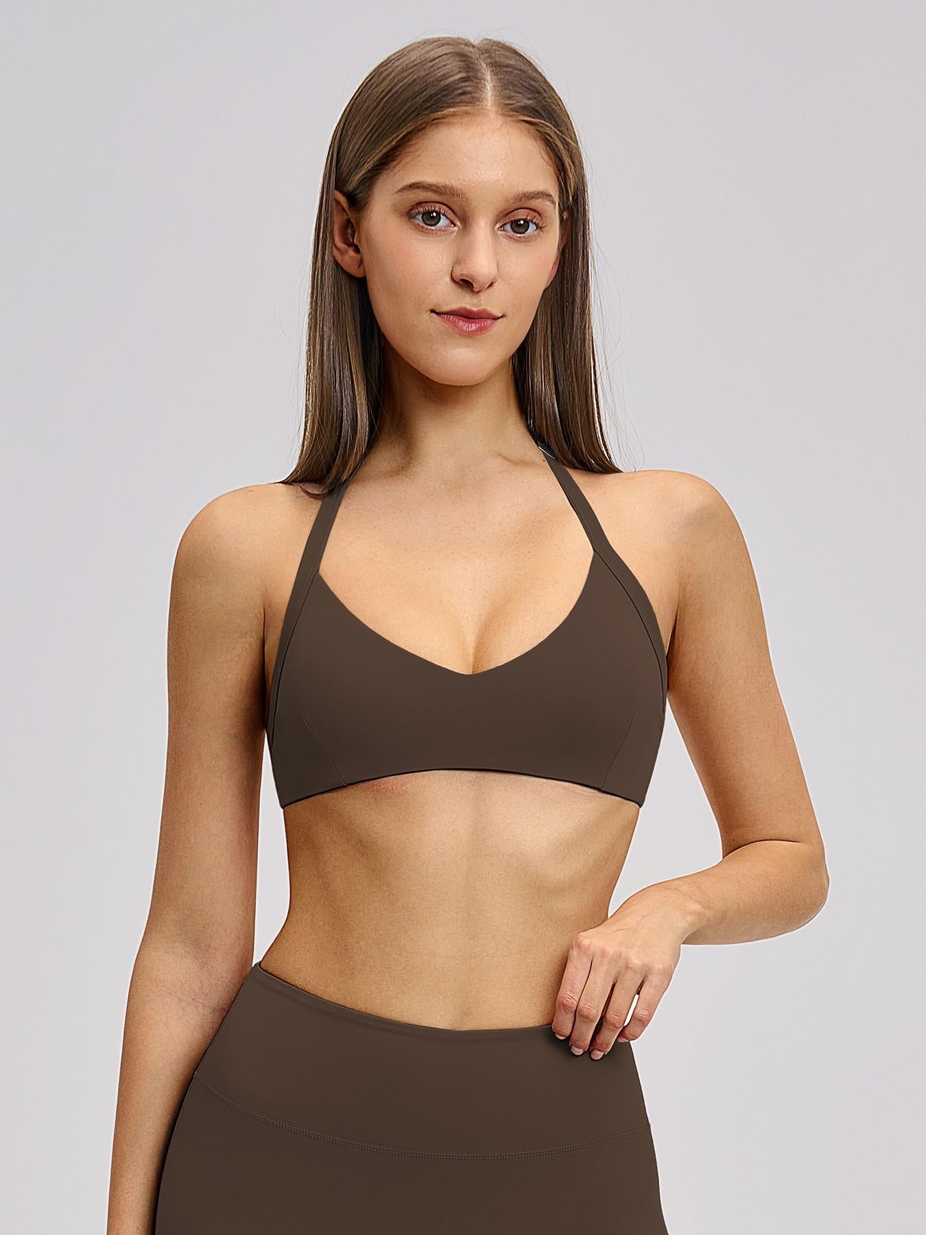 Cross-Border Plush Halter Sports Bra, Hollow Back Yoga Innerwear - image 10