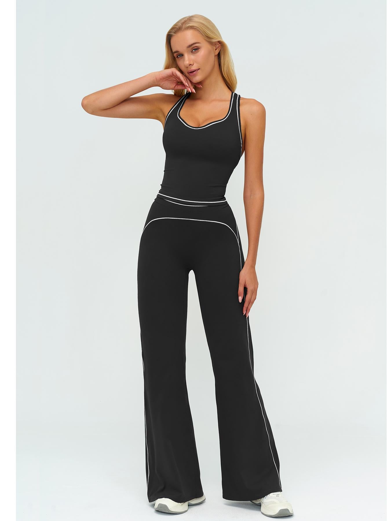Women's Yoga Set with Dual Shoulder Straps, High-End Feel Sportswear - image 12