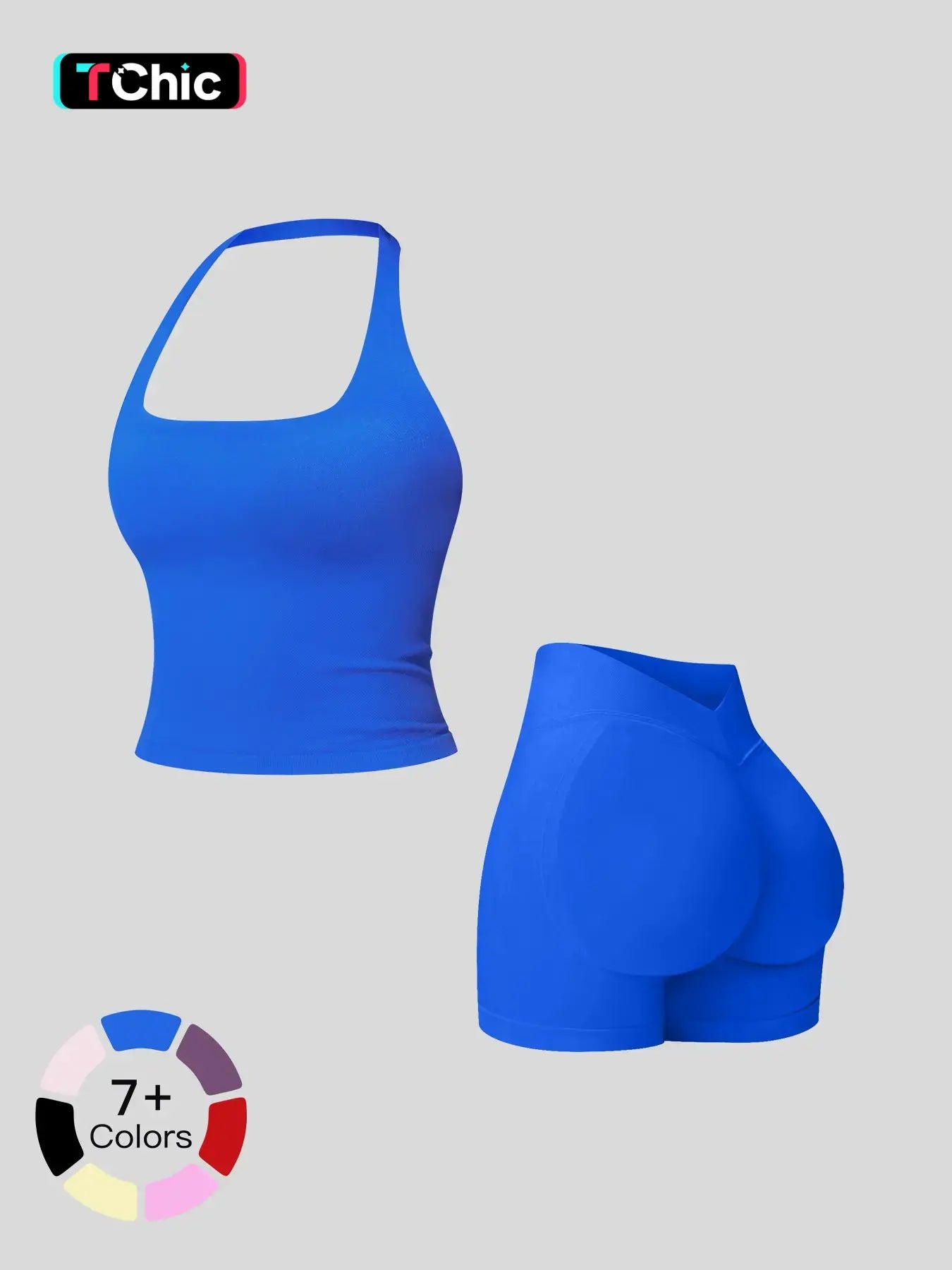 Seamless Yoga Set for Women, Tight Running Quick-Dry Sports Tank Top