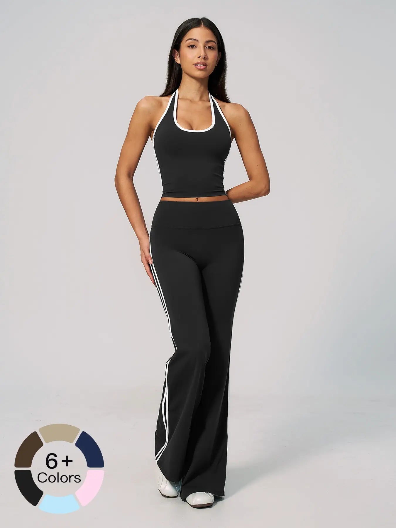 Bare Feel Sport Set, Colorblock High Waist Shaping Comfortable Outerwear