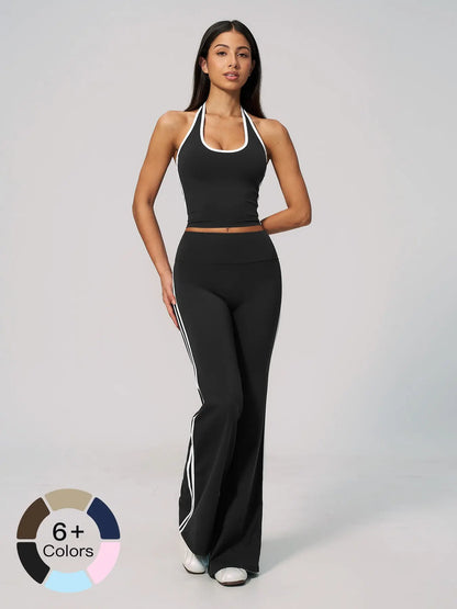 Bare Feel Sport Set, Colorblock High Waist Shaping Comfortable Outerwear