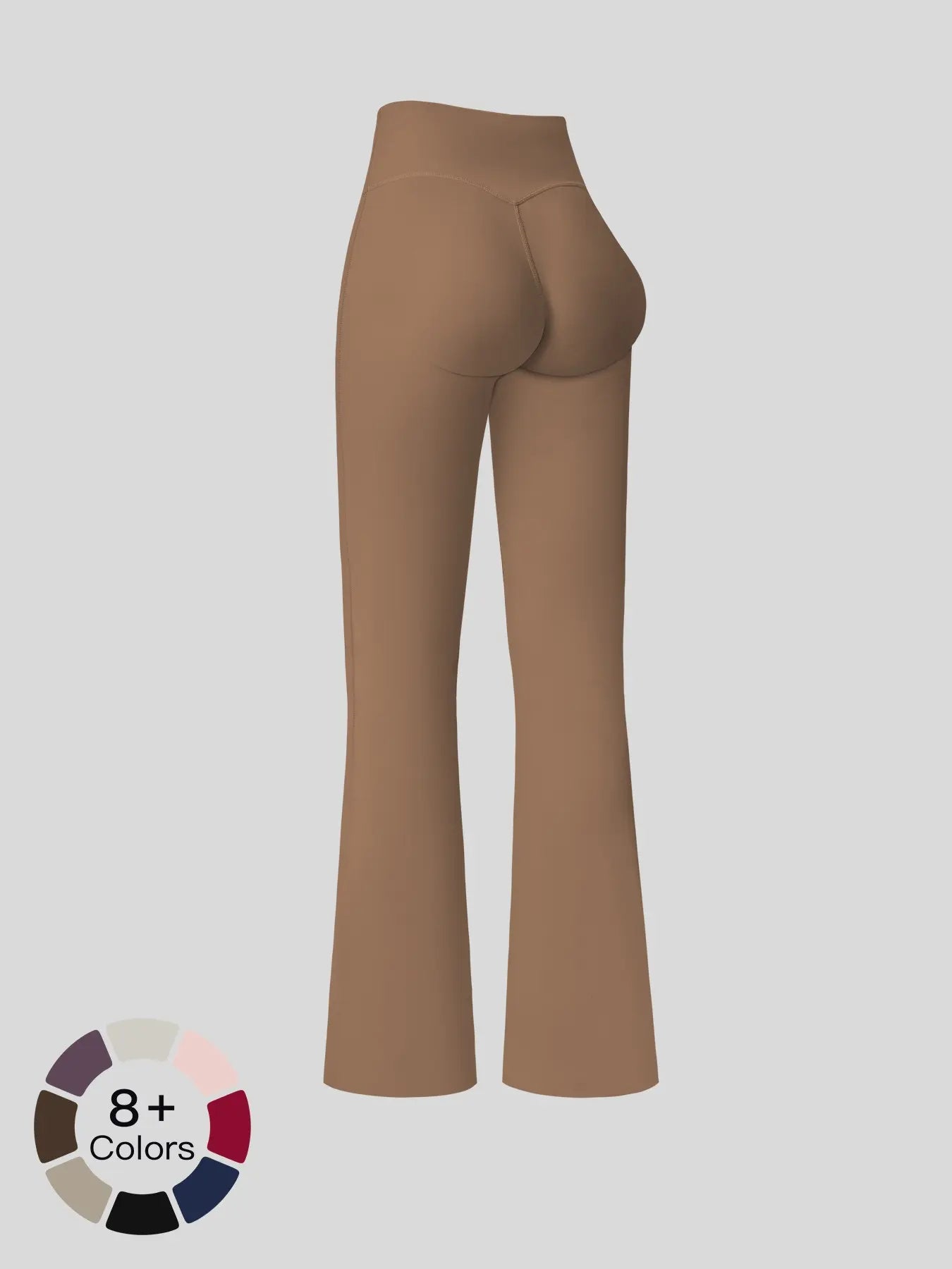 High Waist Yoga Pants, Fitted Wide Leg Bell Bottoms
