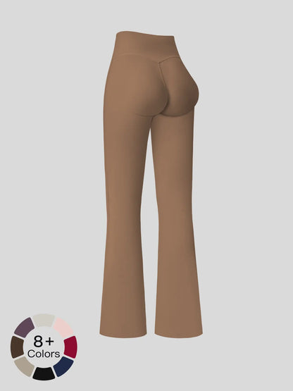 High Waist Yoga Pants, Fitted Wide Leg Bell Bottoms