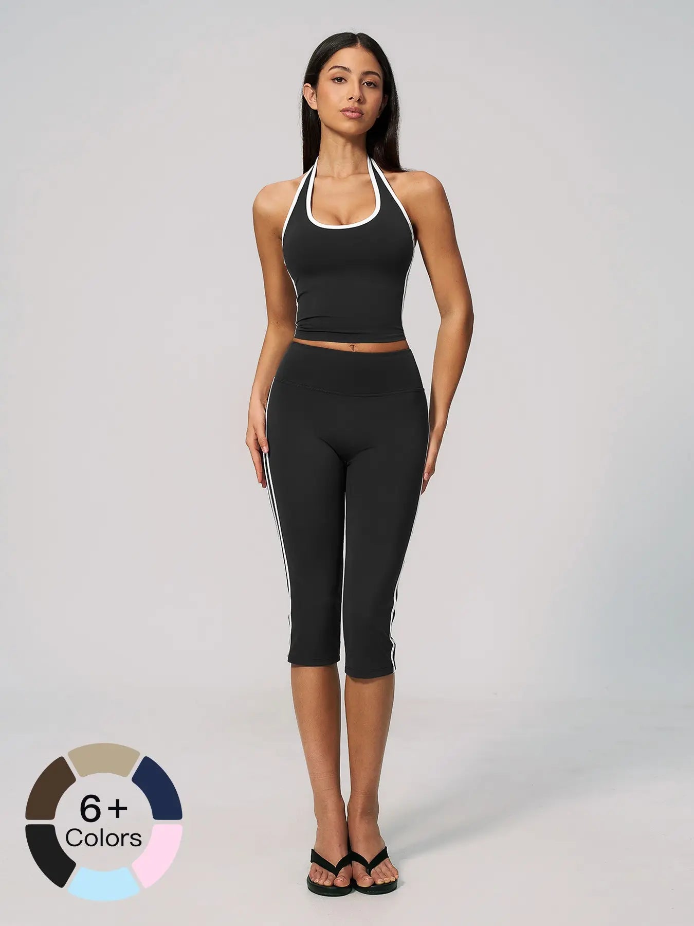 Women's High-End Fitness Set, Halter Neck with Bra Padding - image 5