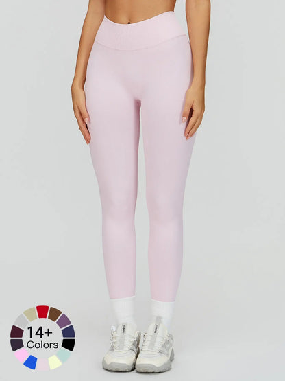 Seamless Peach Butt Yoga Pants, V-Shape Tight Fit Slimming Running Sports Quick-Dry Fitness Long Pants