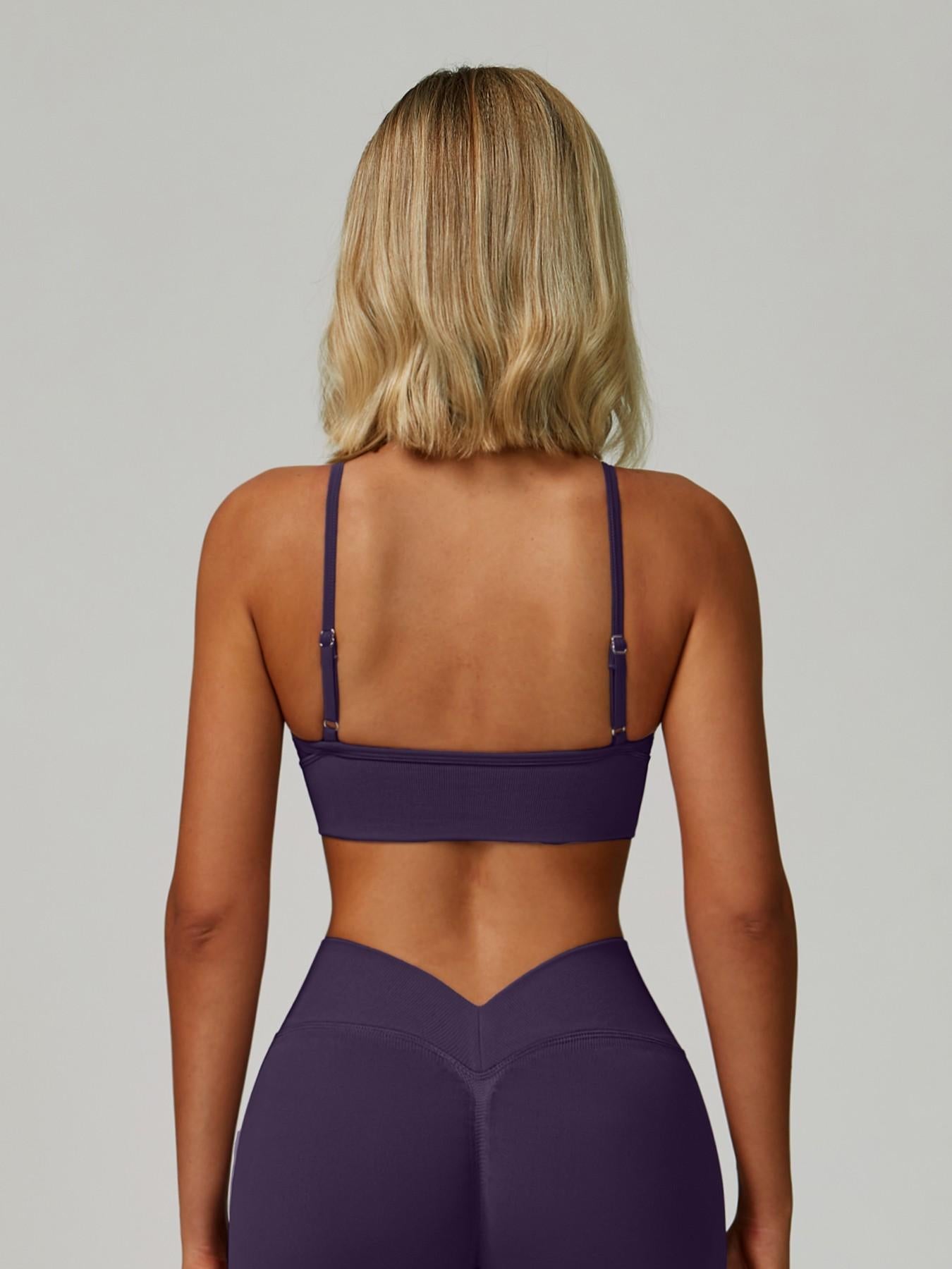 Seamless Yoga Bra with Shoulder Straps, Quick-Dry Sports Top - image 13