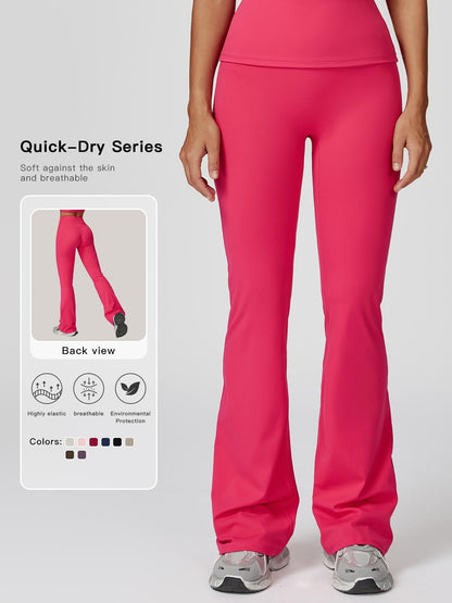 High Waist Yoga Pants, Fitted Wide Leg Bell Bottoms - image 11