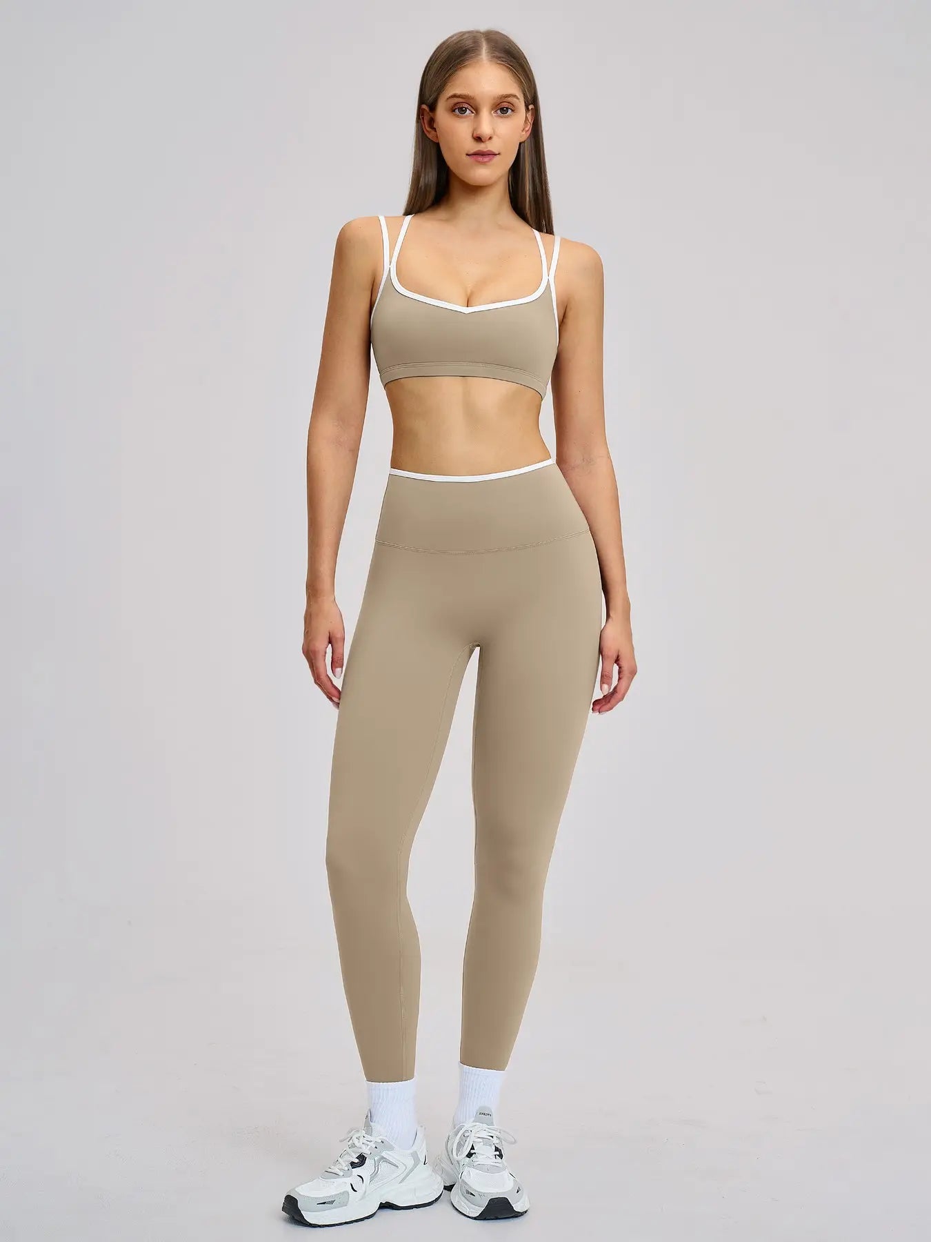 Women's Sporty Yoga Set, Solid Sports Sets - image 8