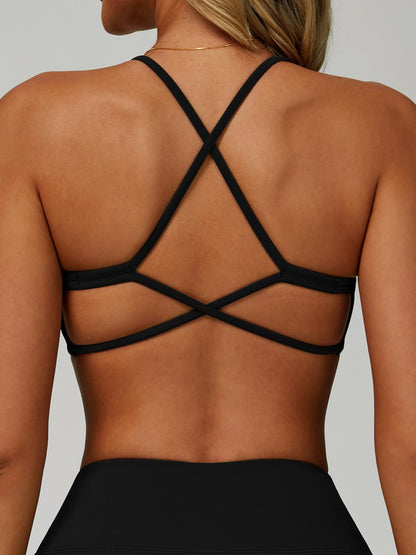 Fast-Drying Yoga Sports Bra with Cross Back Design, High-Intensity Workout Wear for Running and Fitness - image 12