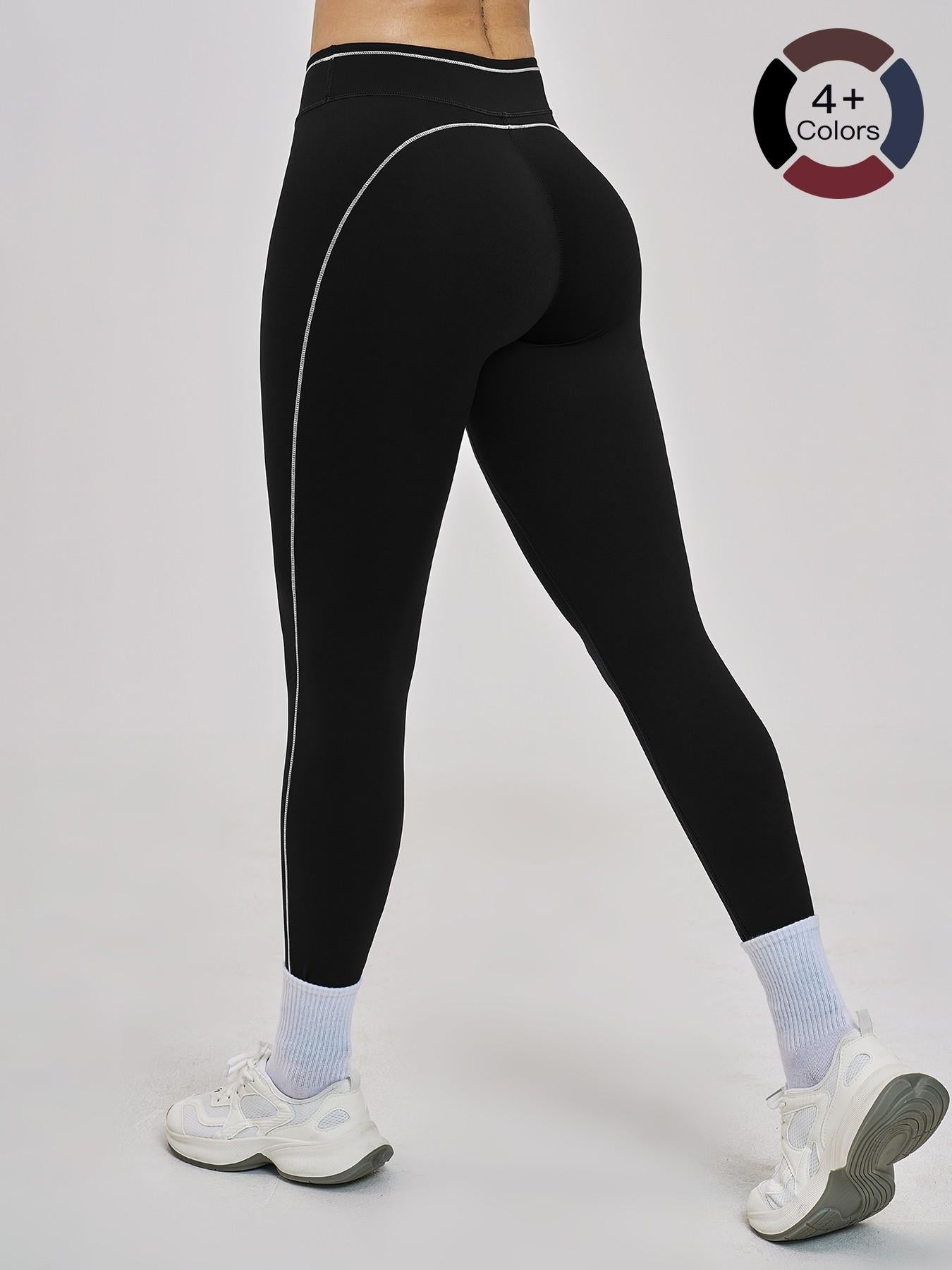 Cross-Border Colorblock Yoga Pants, High Waist Quick-Dry Tight Fit - image 11