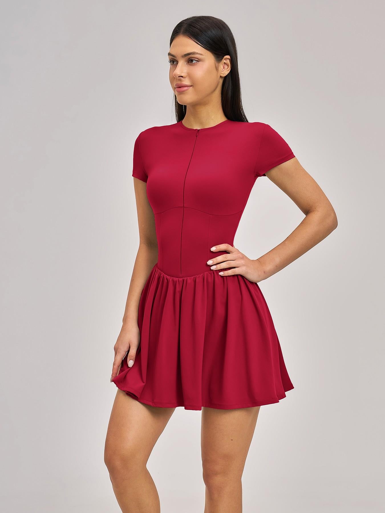 Nude Feel Two-Piece Tennis Skirt, Underwear Prevents Exposure - image 12