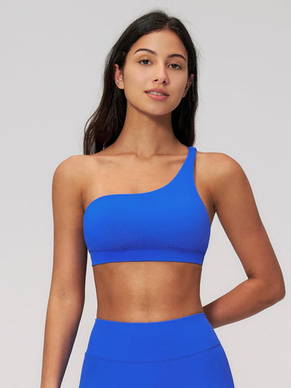 Cross-Border Spring New Single Shoulder Backless Yoga Bra, Workout Bras - image 15